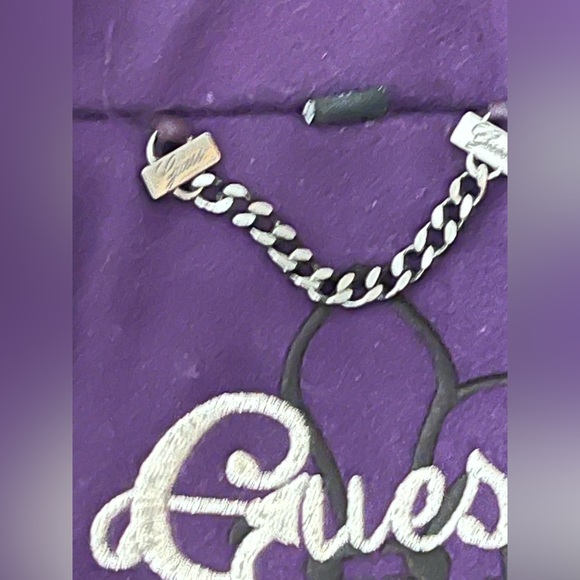 GUESS Purple Pea coat jacket Large - Picture 10 of 12